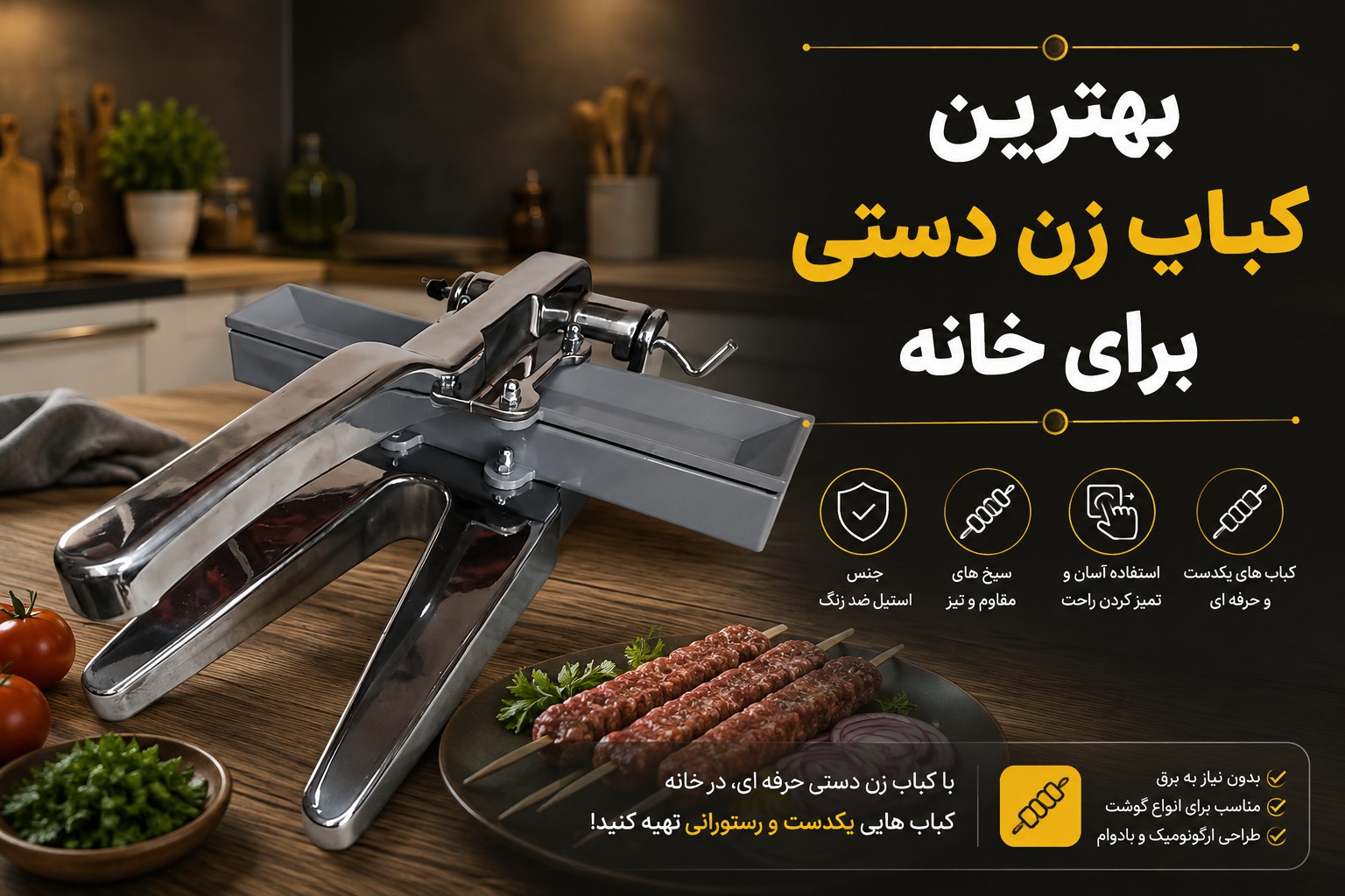 بهترین کباب زن دستی برای خانه